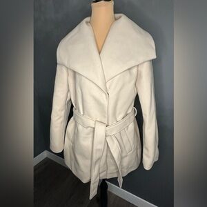 Tahari Off-White Pea Coat for Women